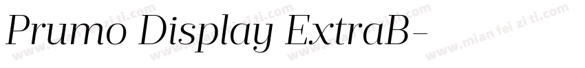 Prumo Display ExtraB字体转换